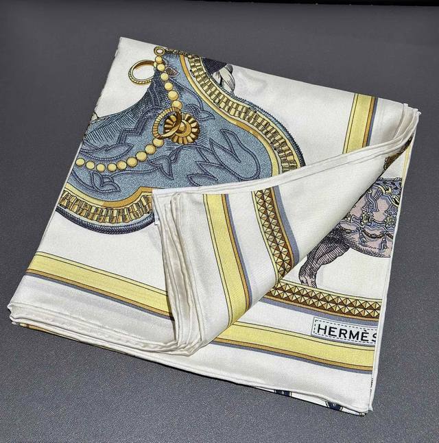 上新 盛装的马 Grand Apparat Grandapparet 丝巾尺寸 90Cmx 9Ocm 设计师 Jacques Eudel 出版时间 1962年初